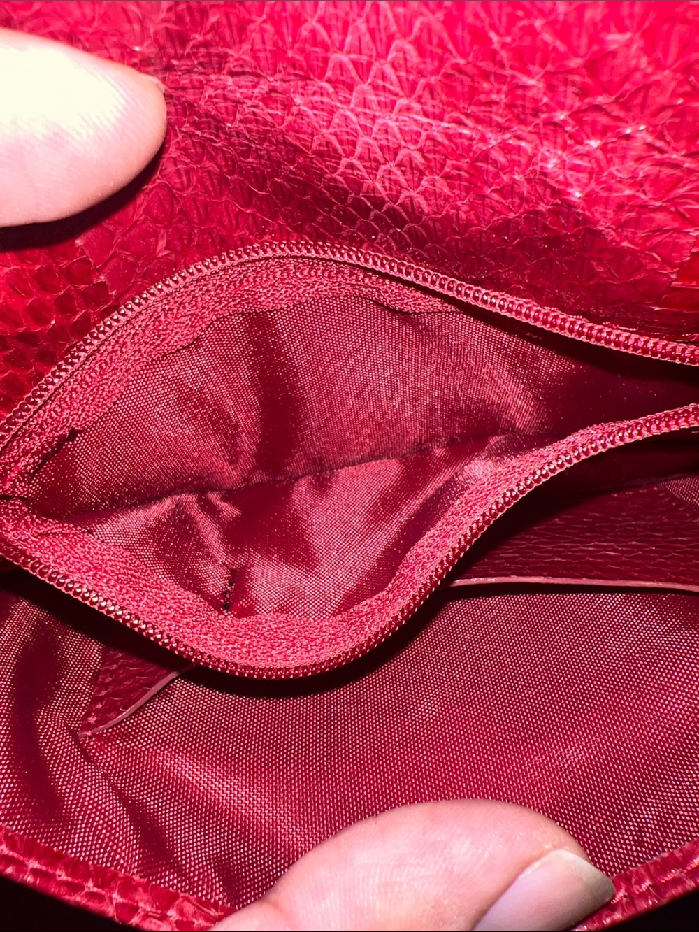 Python Snakeskin Exotic Leather Floral Mini Clutch Wallet/ WOC - Picture 5 of 7
